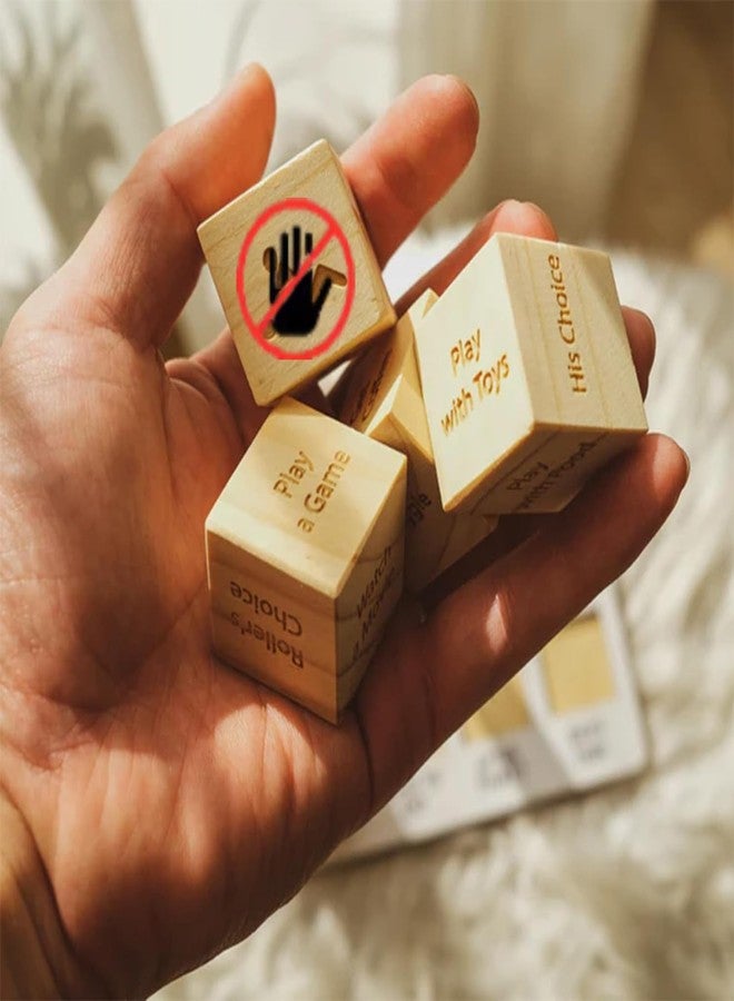 FOWSEEK Date Night Dice, Funny Date Night Idea Dice for Couples, Portable Wooden Dice Kit for Wife Husband Girlfriend Boyfriend Couples Games Valentine's Day Wedding Anniversaries Birthdays Gifts - Image 3